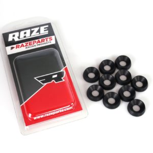 FORSENKET ALUMINIUMSSKIVE SORT - 8X19MM