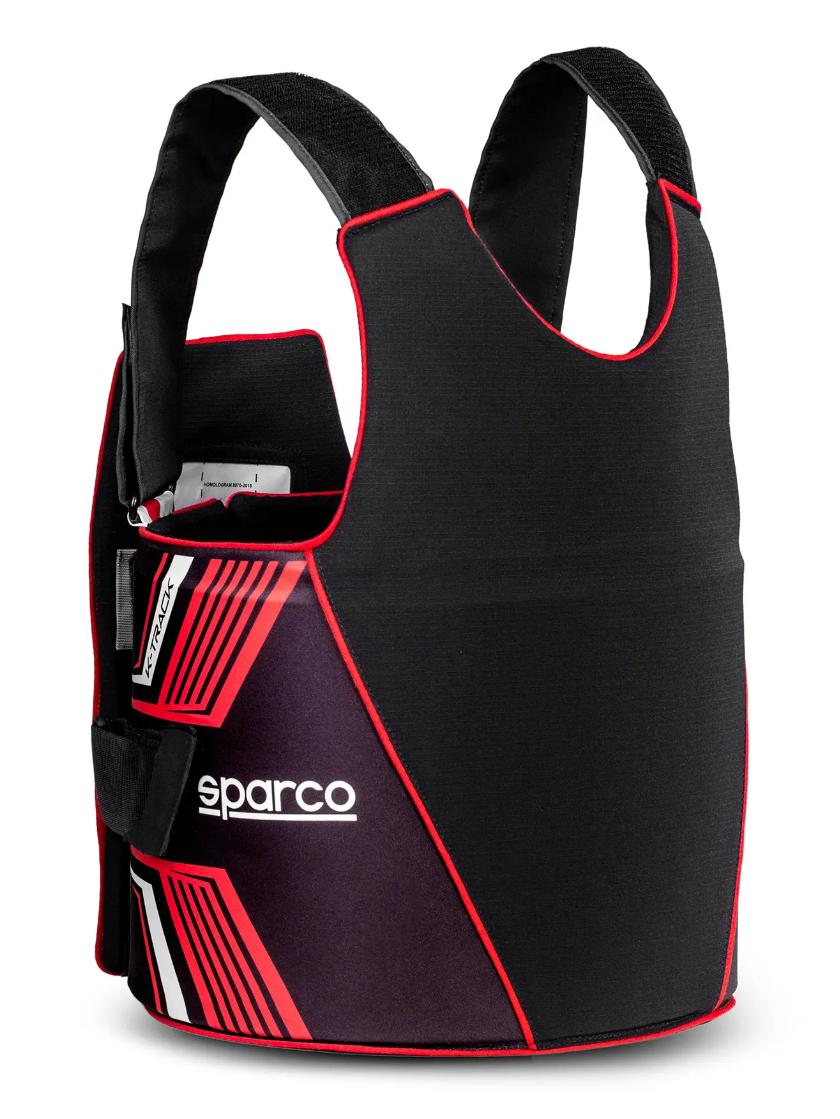 SPARCO K-TRACK RIBBEINSBESKYTTER SORT/RØD CIK-FIA 8870-2018 - Bilde 2