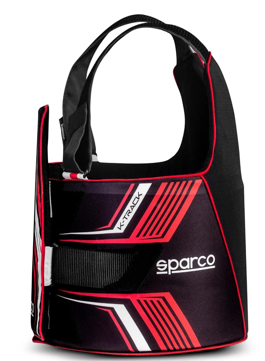 SPARCO K-TRACK RIBBEINSBESKYTTER SORT/RØD CIK-FIA 8870-2018